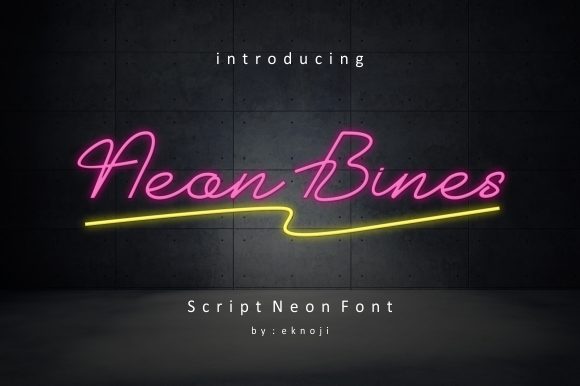 Neon Bines: Elevate Your Design with Flowing Sweet Typography