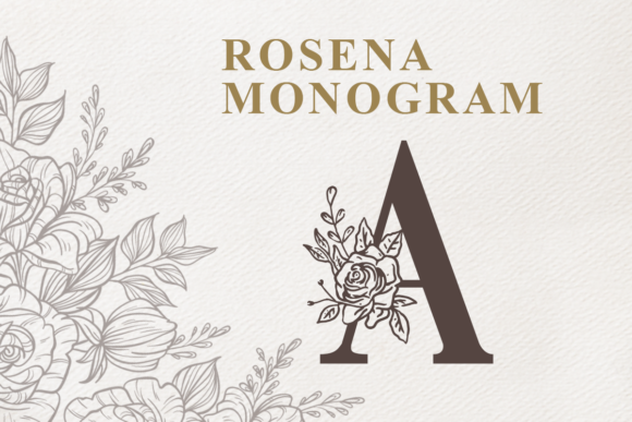 Rosena: The Romantic Monogram Font for Beautiful Crafts
